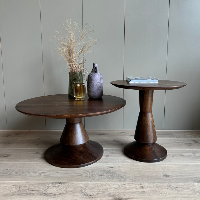 Old Inn Salontafel walnoot set van 2 met houten poot 2950335 large