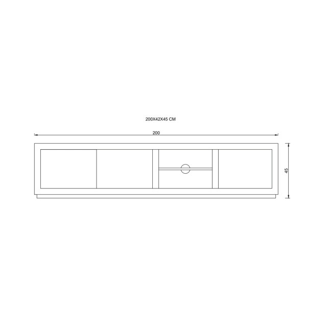 Old Inn Tv meubel oslo bruin 200cm 2892364 large