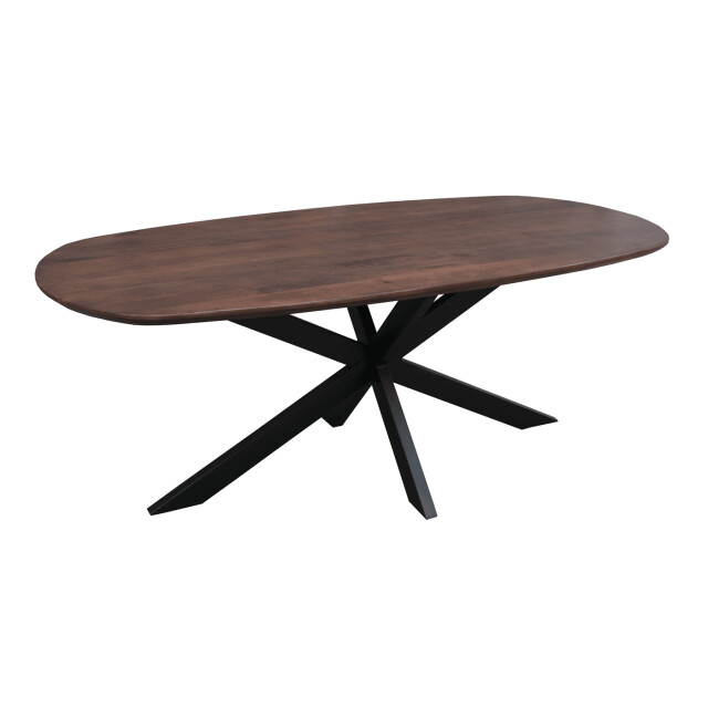 Old Inn Eettafel mango walnoot deens ovaal 200x100 cm met spinpoot 2202186 large