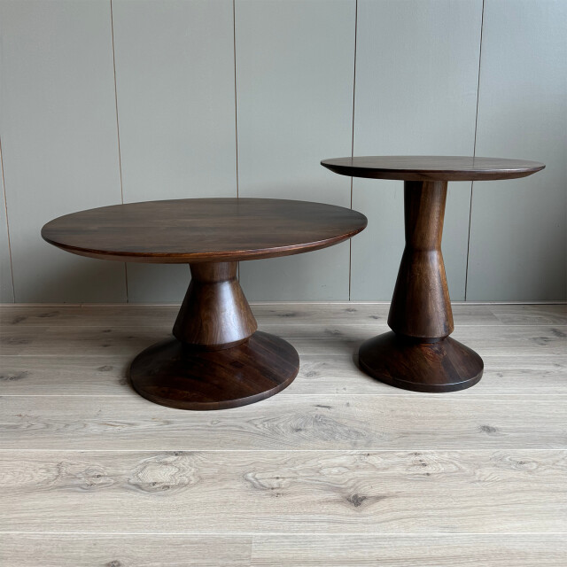 Old Inn Salontafel walnoot set van 2 met houten poot 2950335 large