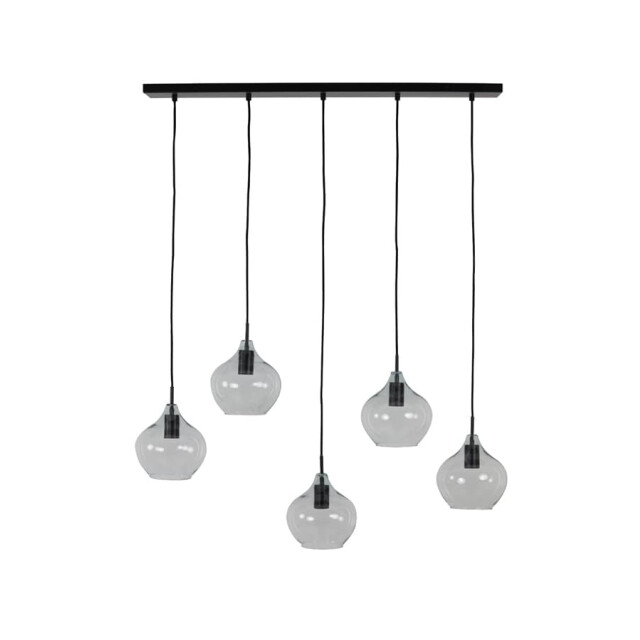 Light & Living Hanglamp mat-helder 5l rakel Ø 20 x 120cm 2937612 large
