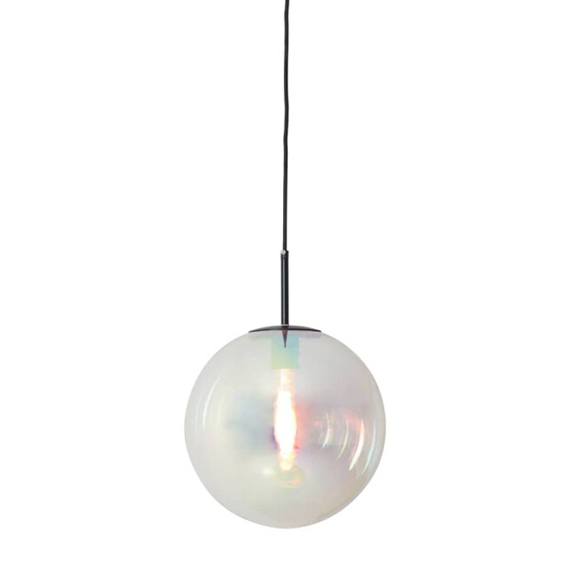 Light & Living Hanglamp glas rainbow-zwart medina Ø 30cm 2957200 large