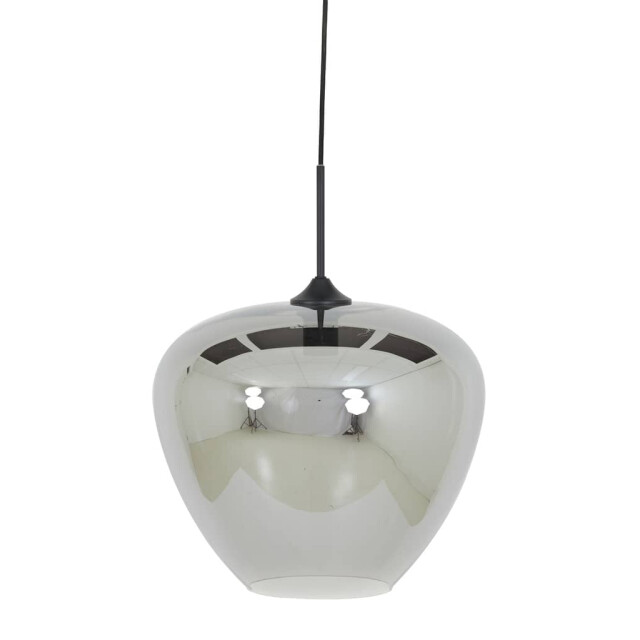 Light & Living Hanglamp smoke glas-matzwart mayson Ø 40 x 34cm 2952412 large