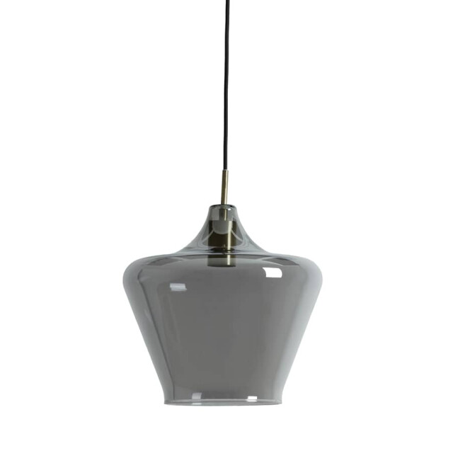 Light & Living Hanglamp antiek -smoke glas solly Ø 30 x 30cm 2969012 large