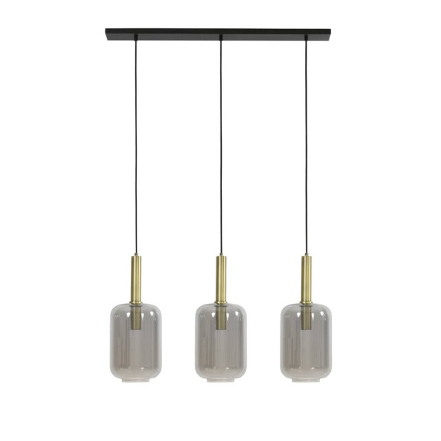 Light & Living Hanglamp antiek smoke glas 3l lekar Ø 22 x 32cm 2946184 large