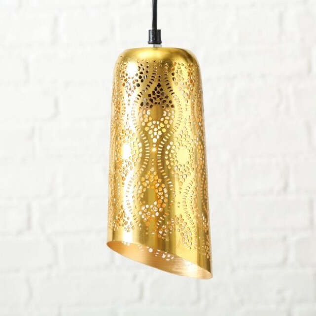 Safaary Hanglamp alamy filigros Ø 12 x 26cm Hanglamp Goud Alamy Filigros Ø 12 x 26cm large