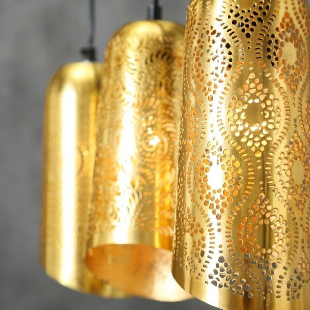 Safaary Hanglamp alamy filigros Ø 12 x 26cm Hanglamp Goud Alamy Filigros Ø 12 x 26cm large