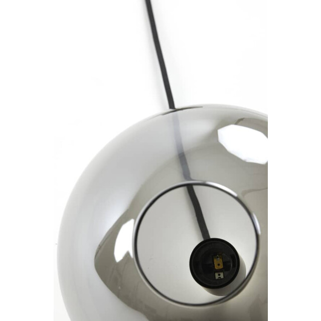 Light & Living Hanglamp matzwart smoke glas subar Ø 30 x 28cm 2957765 large