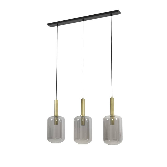 Light & Living Hanglamp antiek smoke glas 3l lekar Ø 22 x 32cm 2946184 large