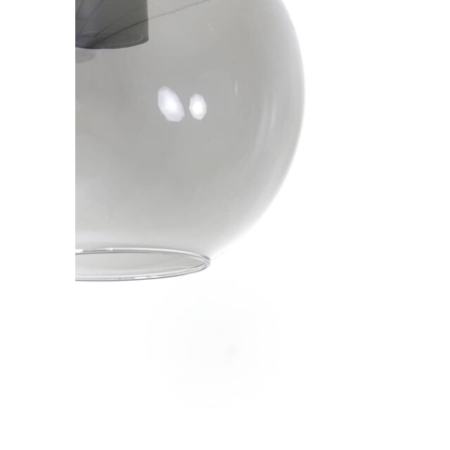 Light & Living Hanglamp matzwart smoke glas subar Ø 30 x 28cm 2957765 large