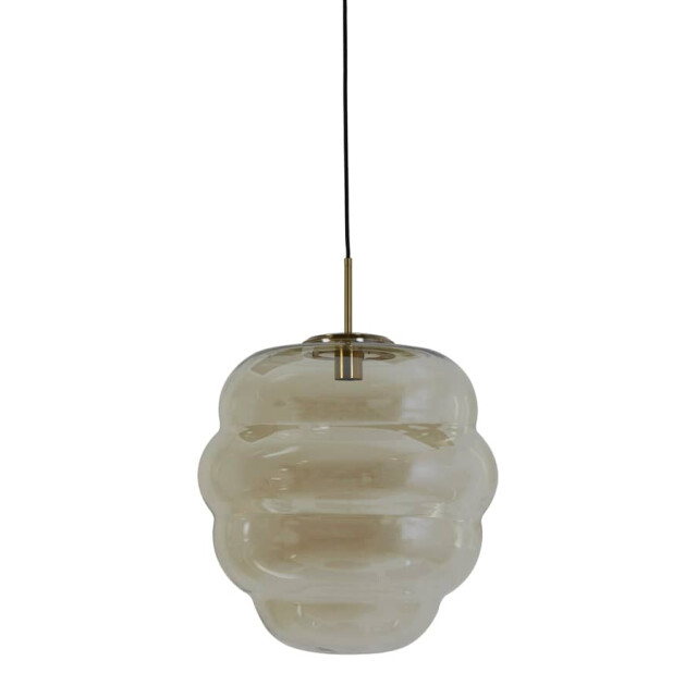 Light & Living Hanglamp glas amber-goud misty Ø 45 x 48cm 2961383 large