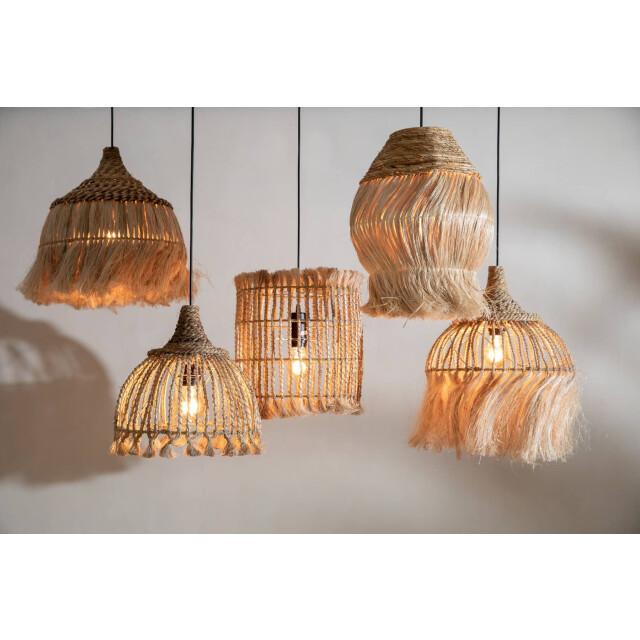 Bazar Bizar Hanglamp naturel s abaca kwast JAPA035N-S large