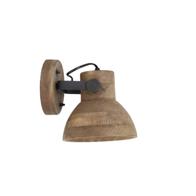 Light & Living Wandlamp hout bruin zwart ilanio 3121284 large