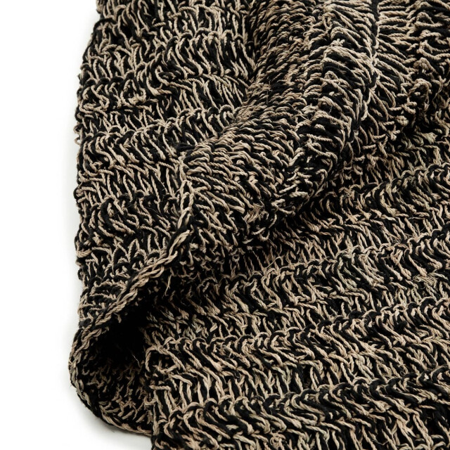 Bazar Bizar Zeegras tapijt naturel zwart 180 x 240cm BAJN016NB-180x240 large