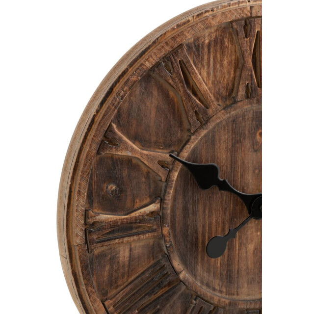 J-Line Klok houten schijf romeinse cijfers mdf small 2911 large