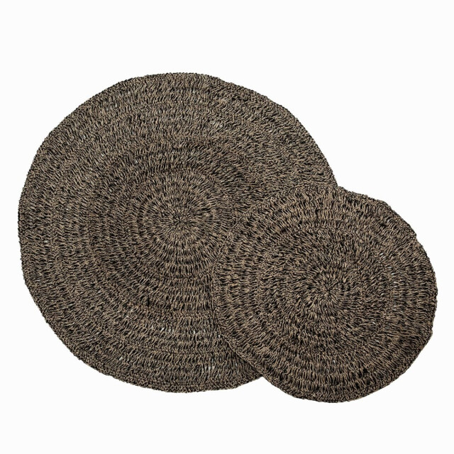 Bazar Bizar Tapijt naturel zwart Ø 100cm BAJN016NB-100 large