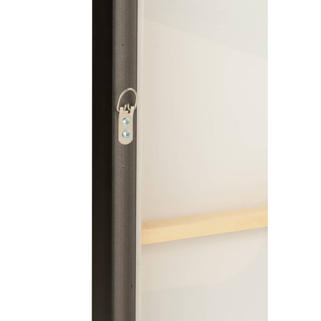 J-Line Kader afrikaanse vrouw strepen hout canvas zwart 30281 large
