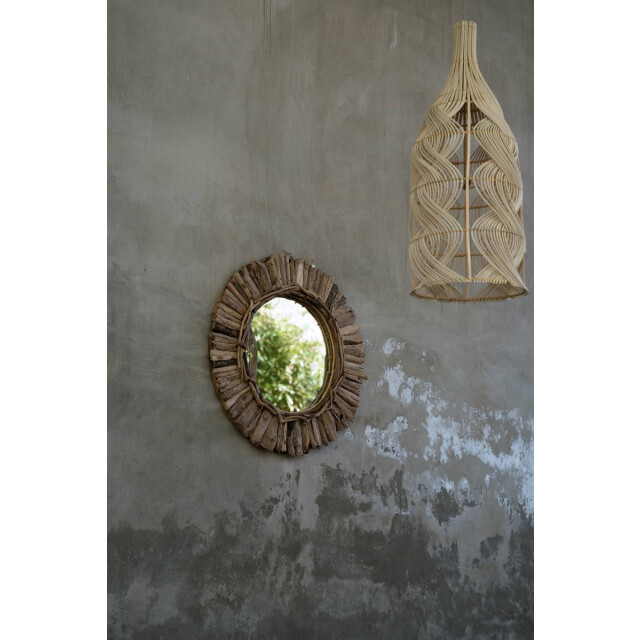 Bazar Bizar Drijfhout spiegel naturel m crown JAHU037N-M-60 large