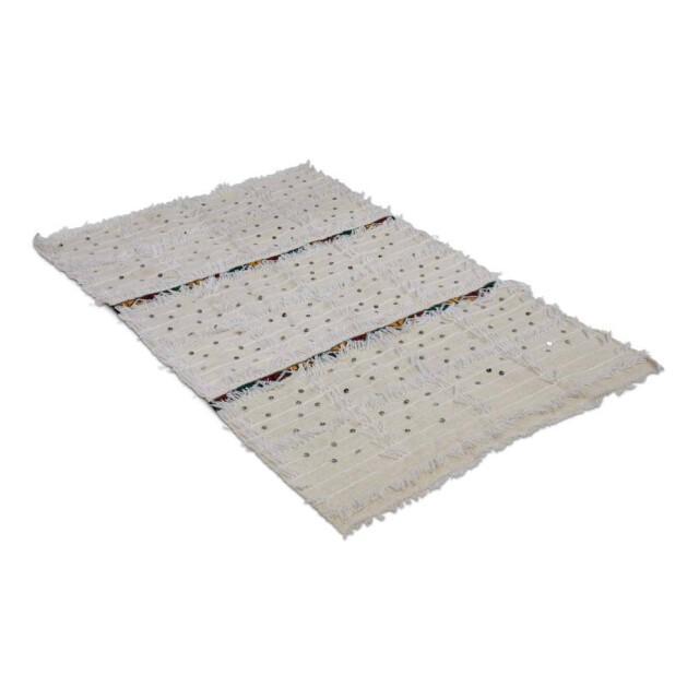 Safaary Marokkaanse handira bedsprei deken beige 155 x 95cm SFVLKTP00006 large