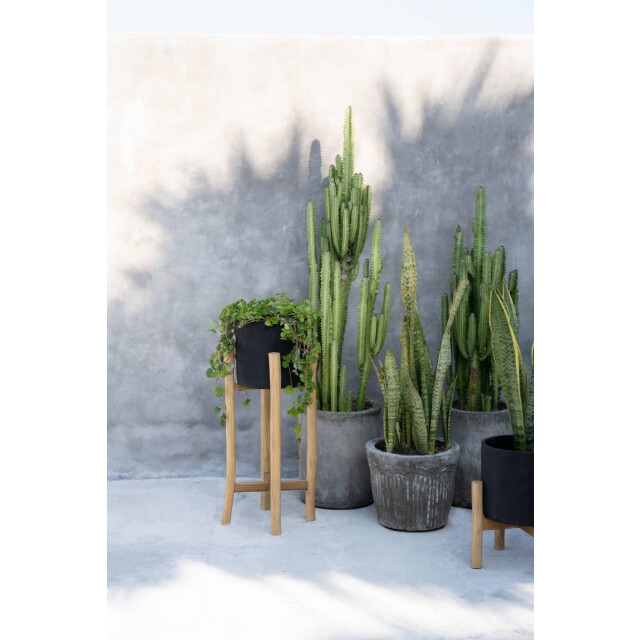 Bazar Bizar Charcoal hoge plantenbak natural l JABR043BN-L large