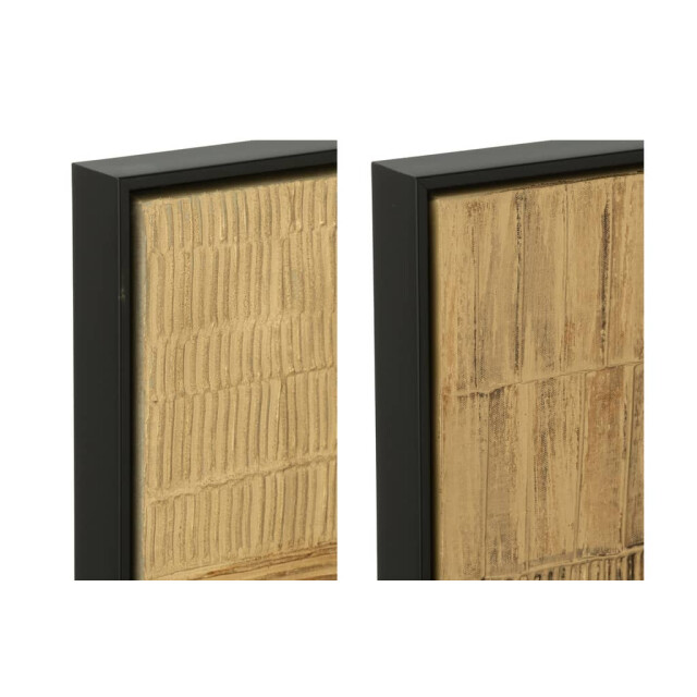 J-Line Schilderij strepen hout canvas goud (2-delig) 28805 large