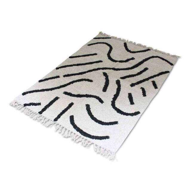 Safaary Marokkaanse berber vloerkleed zwart- SFVLKTP00027 large