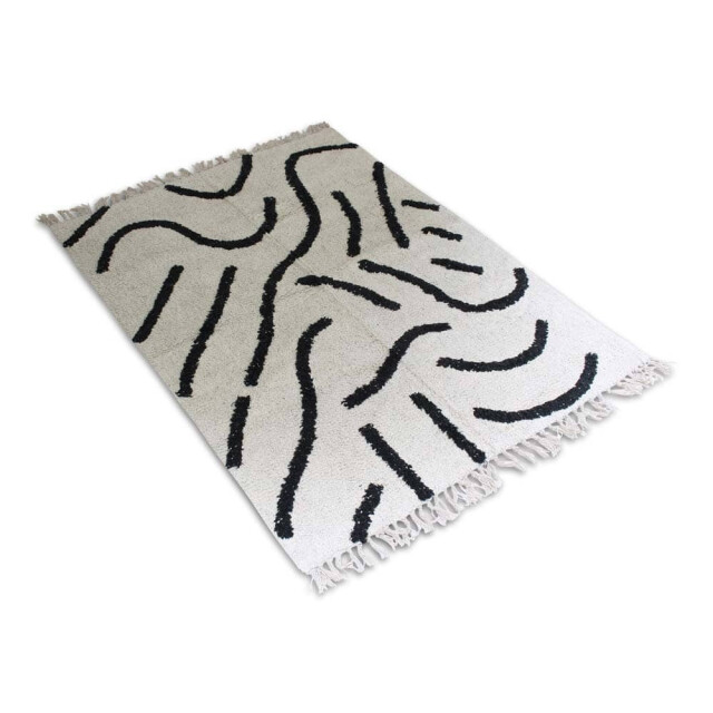 Safaary Marokkaanse berber vloerkleed zwart- SFVLKTP00027 large