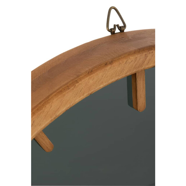 J-Line Wandklok rond hout/glas zwart small 15193 large