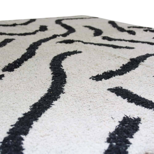 Safaary Marokkaanse berber vloerkleed zwart- SFVLKTP00027 large