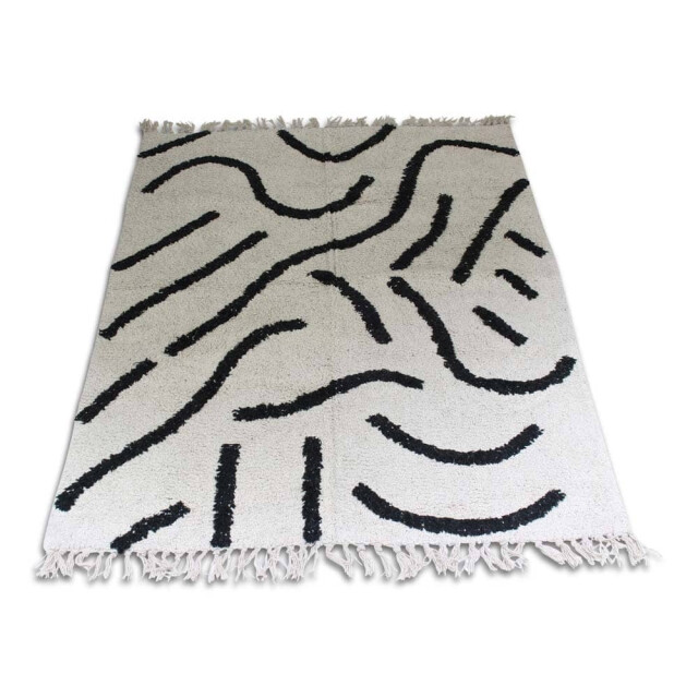 Safaary Marokkaanse berber vloerkleed zwart- SFVLKTP00027 large