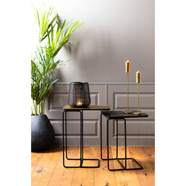 Light & Living Bijzettafel antiek koper-brons s/2 laja Ø 31 x 57cm 6744318 large