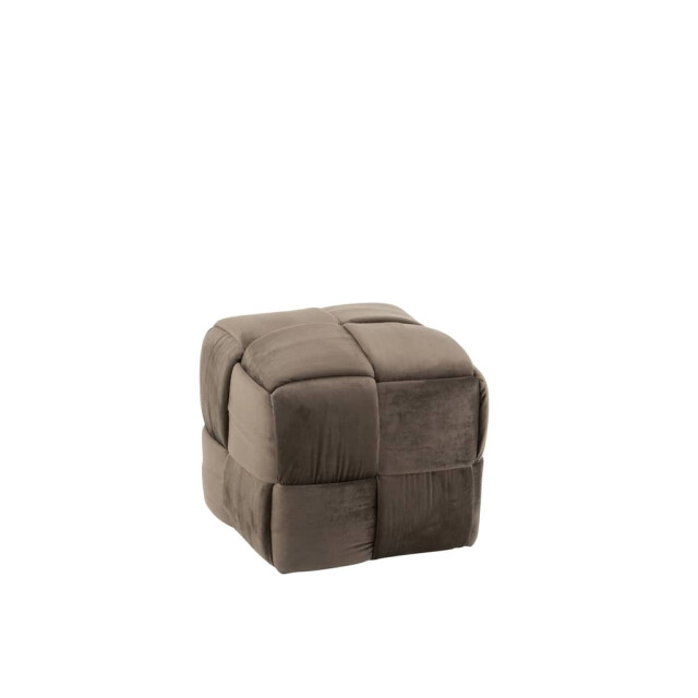 J-Line Poef textiel hout donker 15416 large