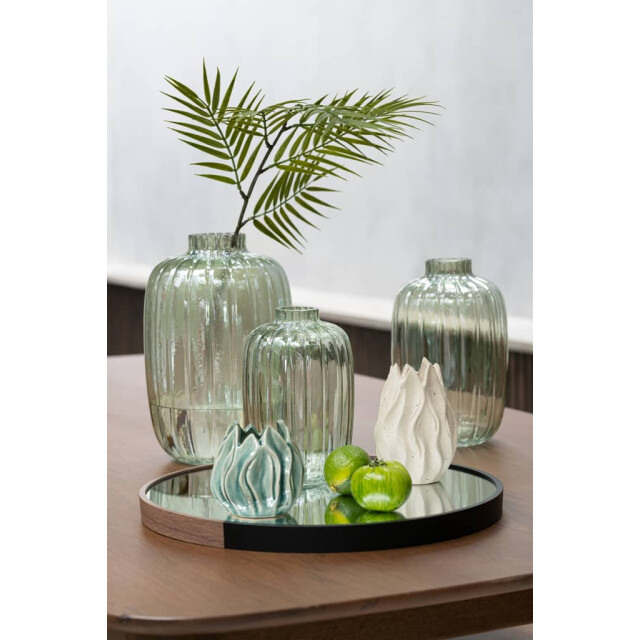 J-Line Vaas strepen glas large 30347 large