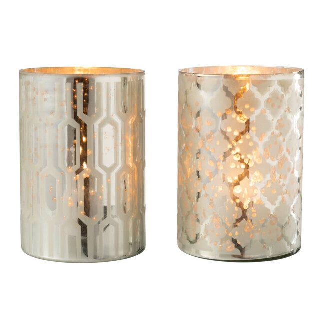 J-Line Windlicht glas large (2-delig) 26635 large
