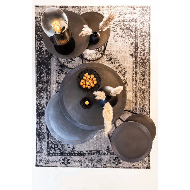 Light & Living Bijzettafel lood antiek edge s2 talca Ø 40 x 60cm 6719115 large