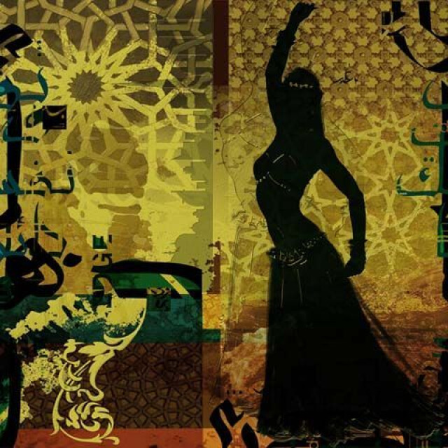 Safaary Arabische schilderij oriental belly dancer SFCVSLD00140 large