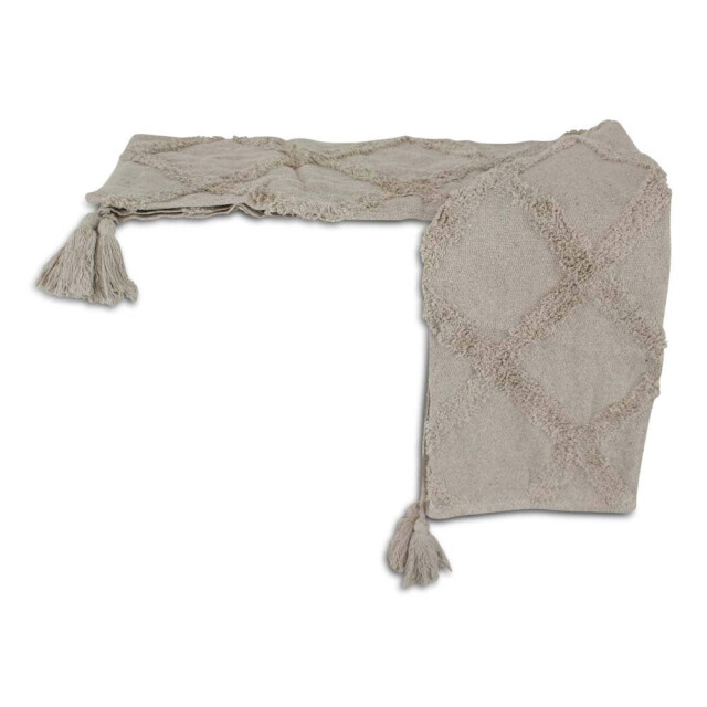 Safaary Marokkaanse plaid met pompons ivoor SFDEK00016 large