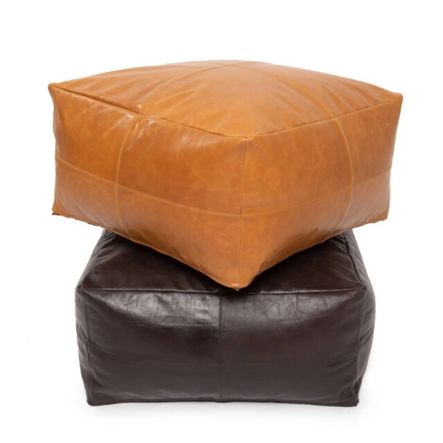 Bazar Bizar Collectors poef chocolade INPG007Ch-60 large