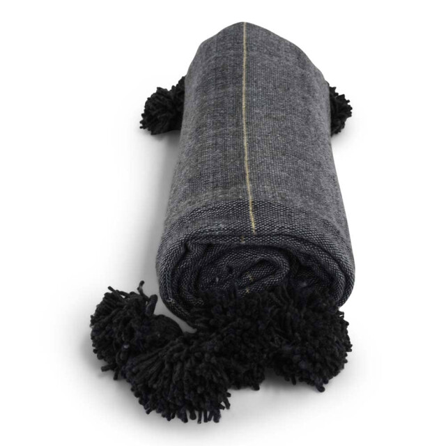 Safaary Marokkaanse deken met goud pompom jara SFDEK00005 large