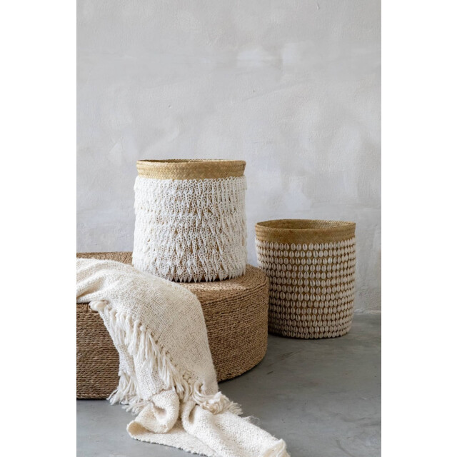 Bazar Bizar Pandan opbergmand naturel wit BAEX007NW large