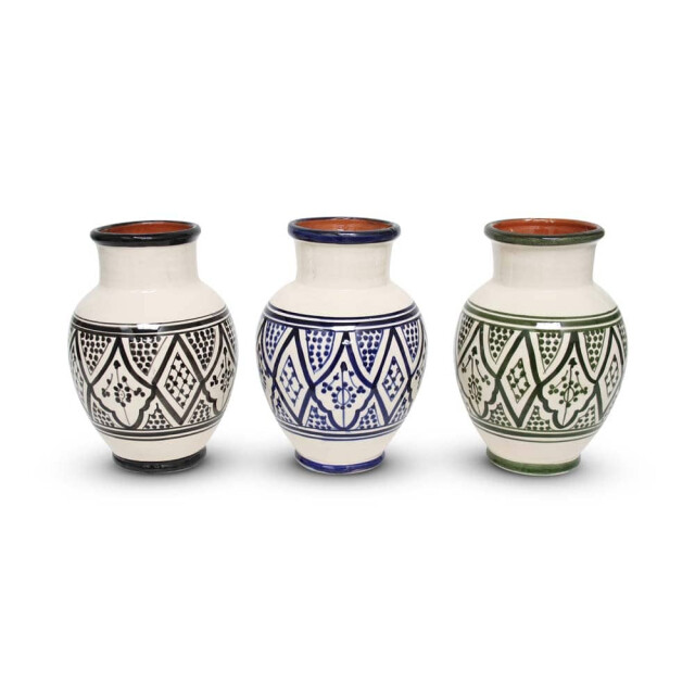 Safaary Marokkaanse vaas zwart nakhil Ø 19 x 26cm SFVAPOT00020 large