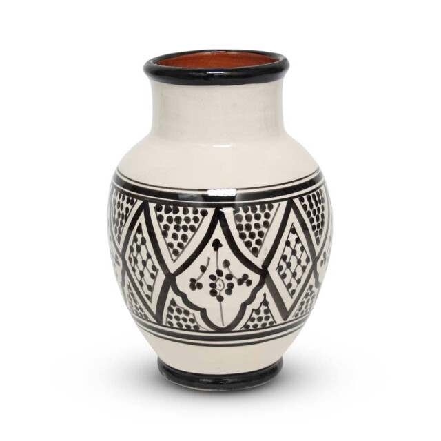 Safaary Marokkaanse vaas zwart nakhil Ø 19 x 26cm SFVAPOT00020 large