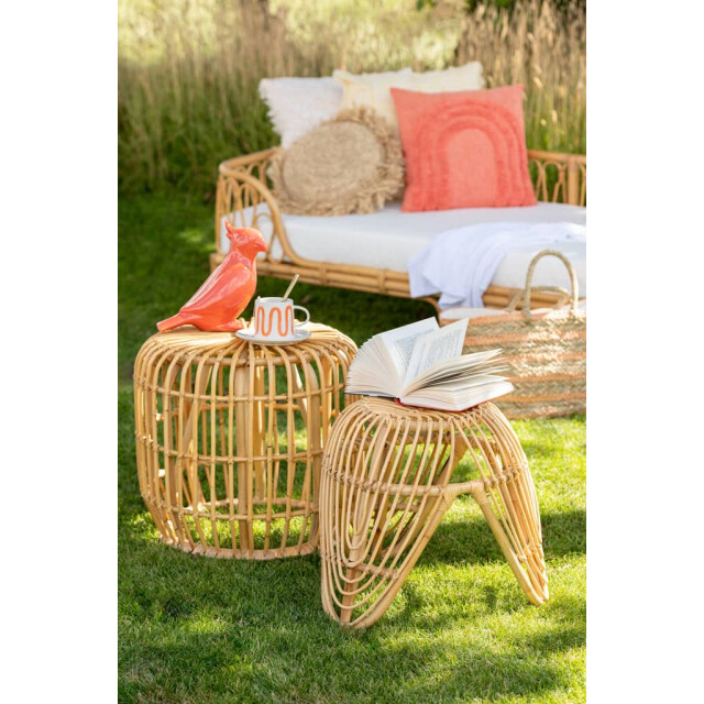 J-Line Kruk rotan naturel lea 31046 large