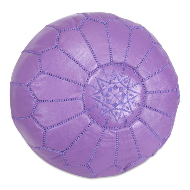 Safaary Marokkaanse poef leer rond SFMRPF00044 large