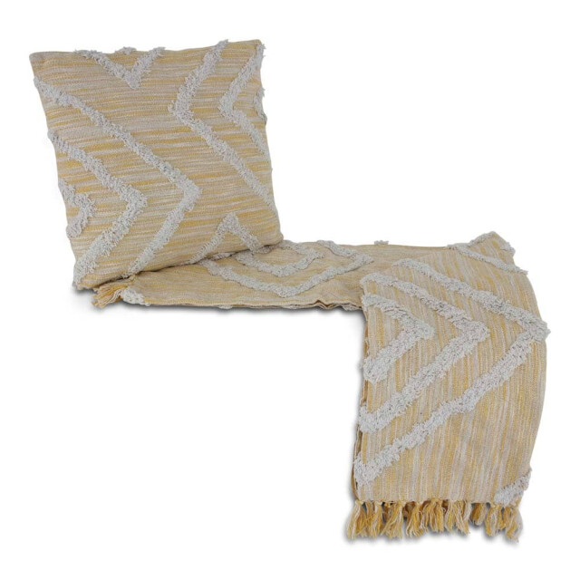 Safaary Marokkaanse plaid zand-wit SFDEK00022 large