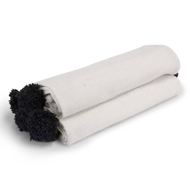 Safaary Marokkaanse sprei met zwarte pom-poms SFDEK00010 large