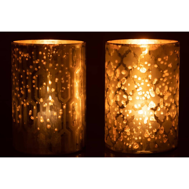 J-Line Windlicht glas large (2-delig) 26635 large