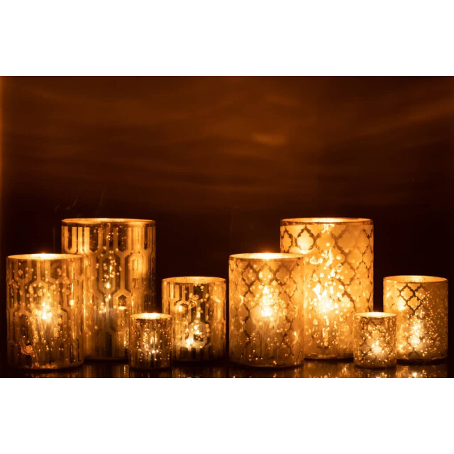 J-Line Windlicht glas large (2-delig) 26635 large