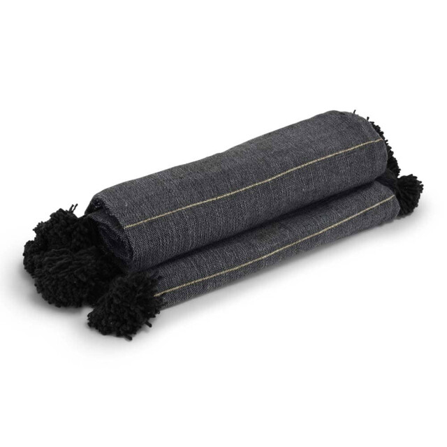 Safaary Marokkaanse deken met goud pompom jara SFDEK00005 large