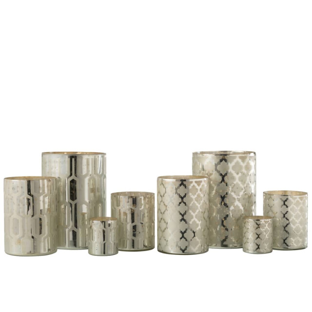 J-Line Windlicht glas large (2-delig) 26635 large
